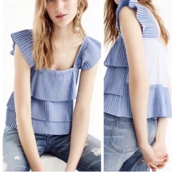 J. Crew Tops - J.Crew | French pleated tier top | size small